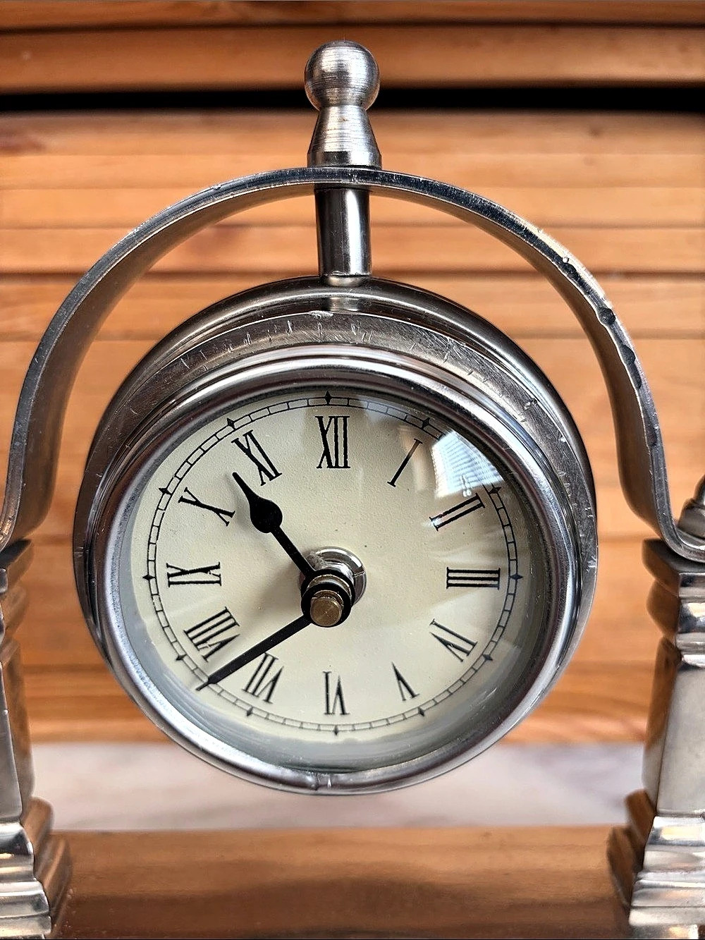 Silver Desk Clock - Picture 3 of 7